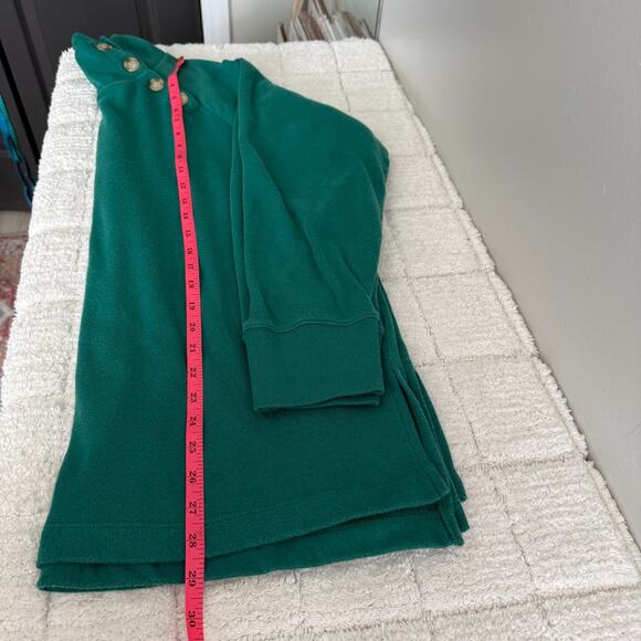 J Crew Womens Size XL Green Tunic Fleece Sweatshirt Outdoors Casual Basic Cozy - Picture 7 of 10